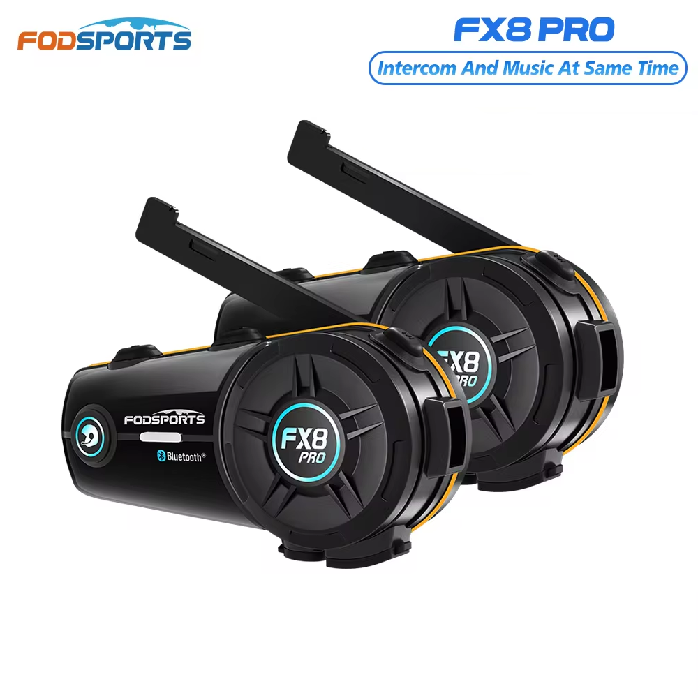 Universal Motorcycle Helmet Intercom Headset - 2 pièces Fodsports FX8 Pro Intercom