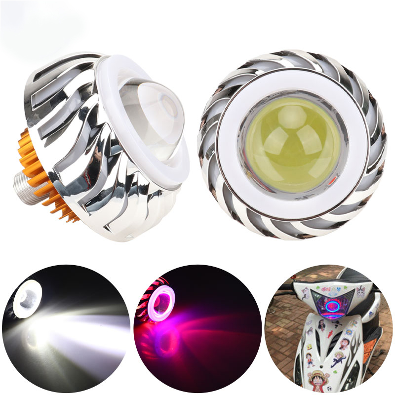Universal Motorcycle Led Headlight Projector - 1pc Phare de moto à double
