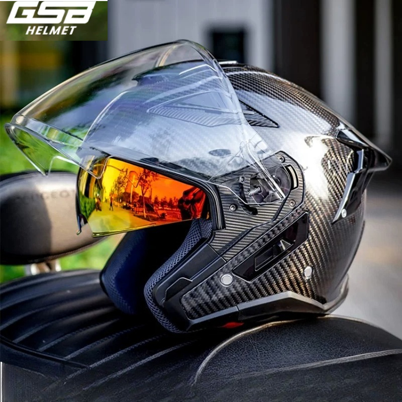Carbon Fiber Lightweight Motorcycle Helmet - Casque de moto en fibre de