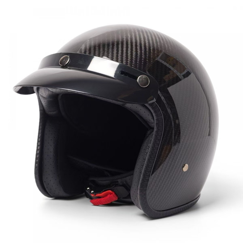 Carbon Fiber Lightweight Motorcycle Helmet - Casque Vintage en Fiber de carbone