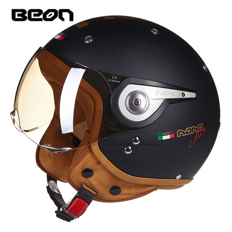Vintage Open Face Retro Helmet - BEON B-110 Casque de moto beon