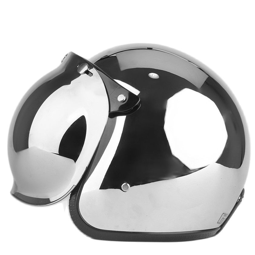 Vintage Open Face Retro Helmet - Casque de Moto avec visage ouvert,