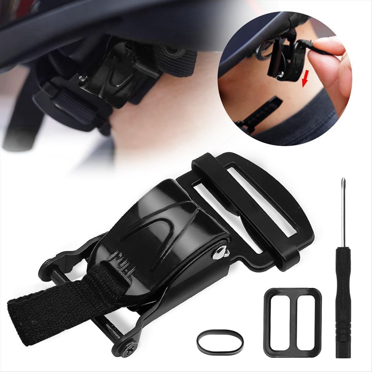Quick Release Buckle Motorcycle Helmet - Kit de remplacement de boucle à