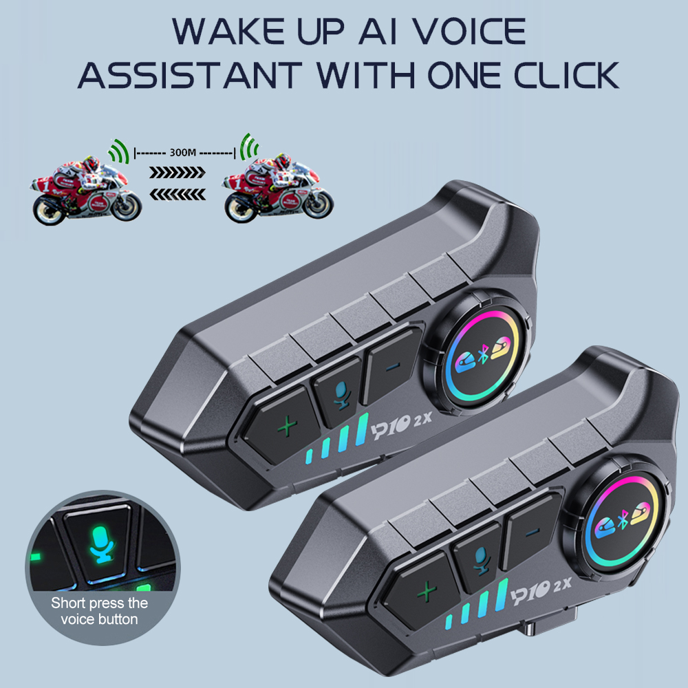 Universal Motorcycle Helmet Intercom Headset - Y10 2x Interphone Moto Bluetooth casque