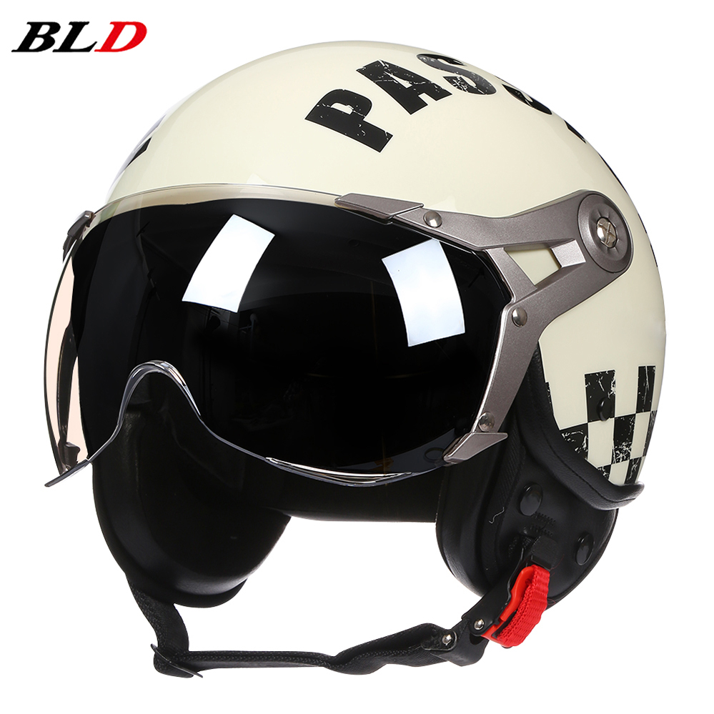 Rétro 3/4 Casque ouvert Vintag - Vintage Open Face Retro Helmet avis et prix