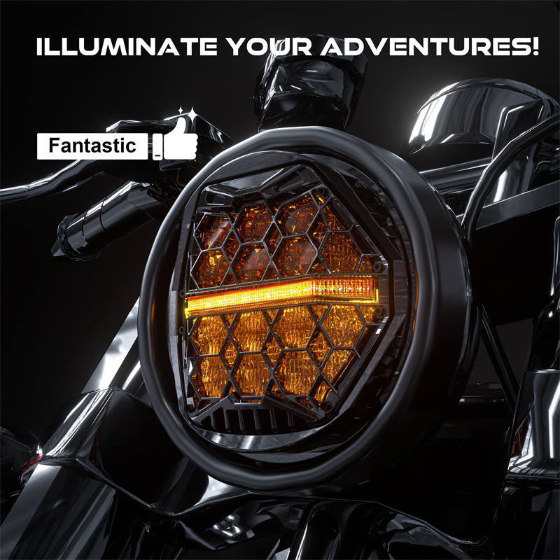 Phare de Projection LED rond 5 - Universal Motorcycle Led Headlight Projector avis et prix