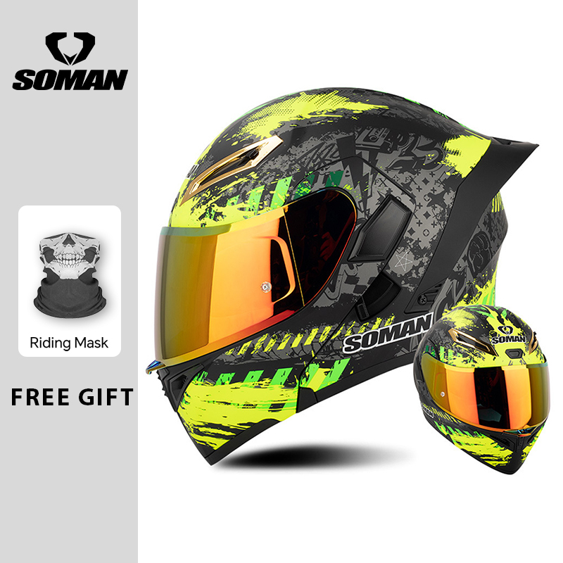 Casque de Moto pour hommes cas - Modular Flip Up Motorcycle Helmet Dot Approved avis et prix
