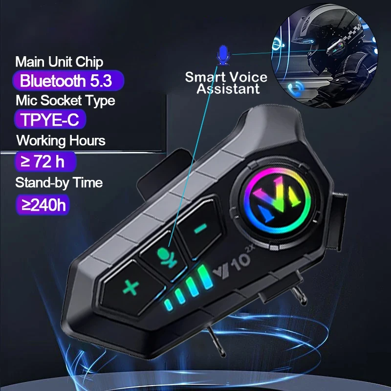 Intercom Bluetooth V10 2X pour - Universal Motorcycle Helmet Intercom Headset avis et prix