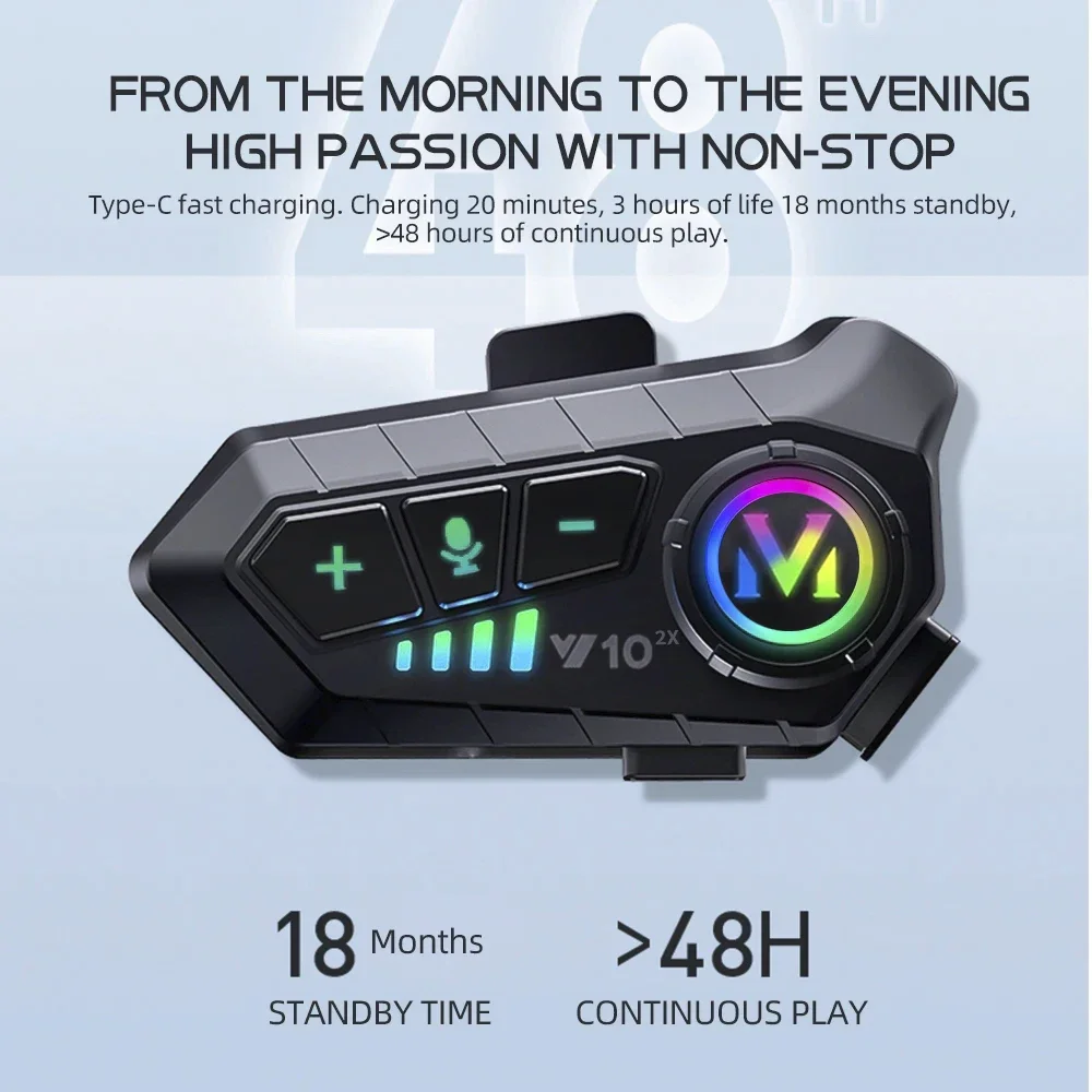 Intercom Bluetooth V10 2X pour - Universal Motorcycle Helmet Intercom Headset avis et prix