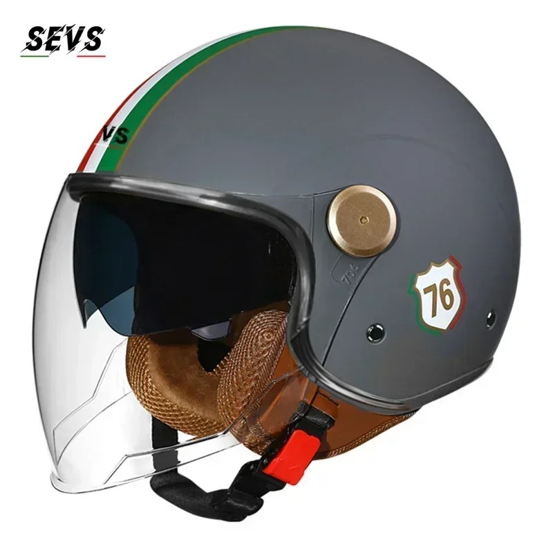 Casque de moto ouvert 3/4 cert - Vintage Open Face Retro Helmet avis et prix
