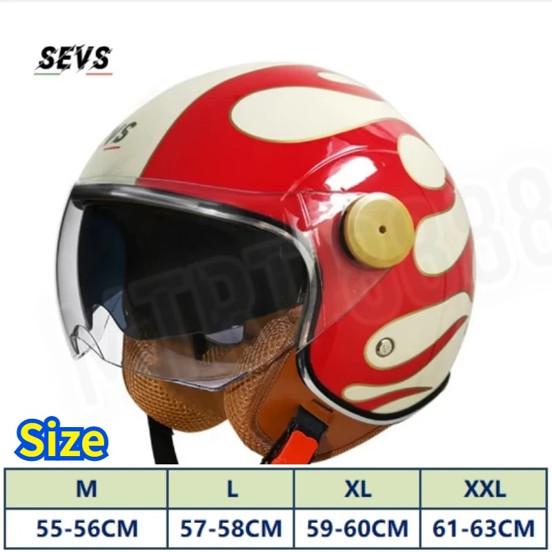 Casque de moto ouvert 3/4 cert - Vintage Open Face Retro Helmet avis et prix