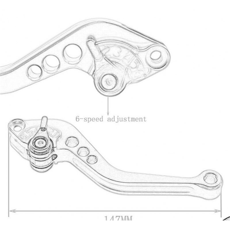 Levier de frein et d'embrayage - Cnc Aluminum Adjustable Brake Clutch Levers avis et prix
