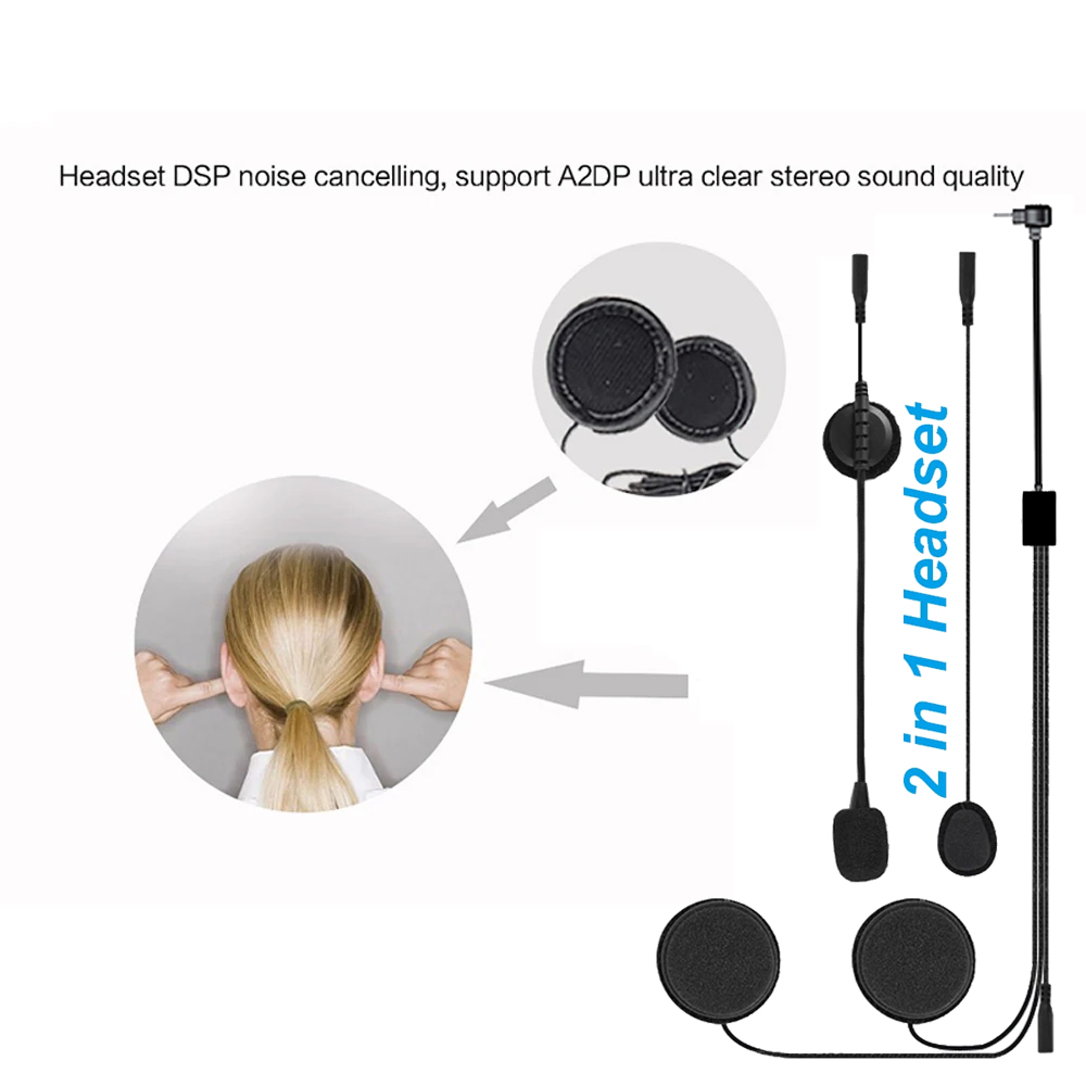 Accessoires d'écouteurs de typ - Full Face Motorcycle Helmet With Bluetooth avis et prix