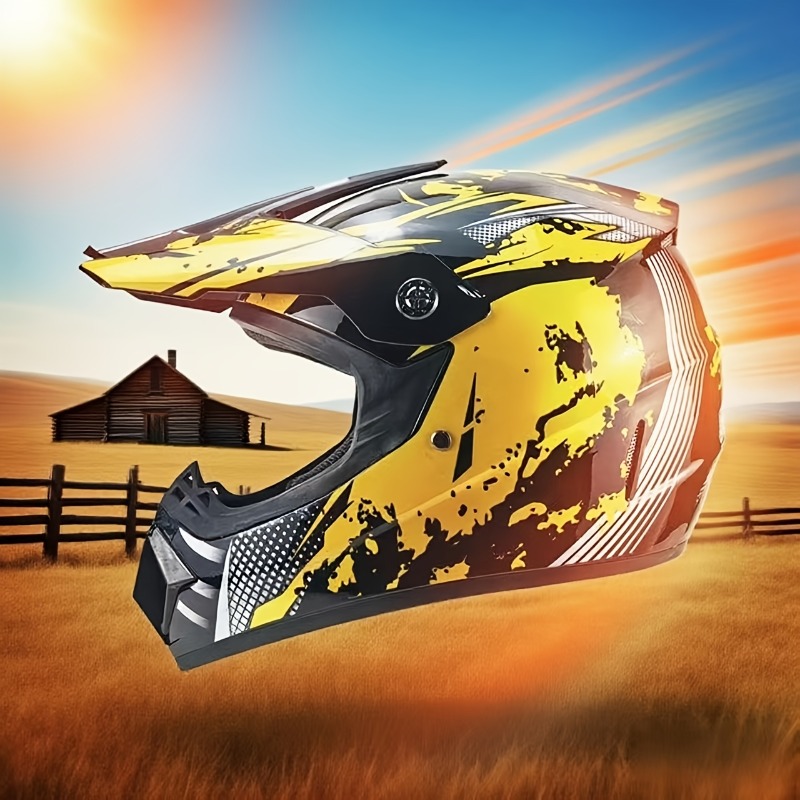 Ensemble de casque de motocros - Off Road Motocross Helmet Goggles Set avis et prix