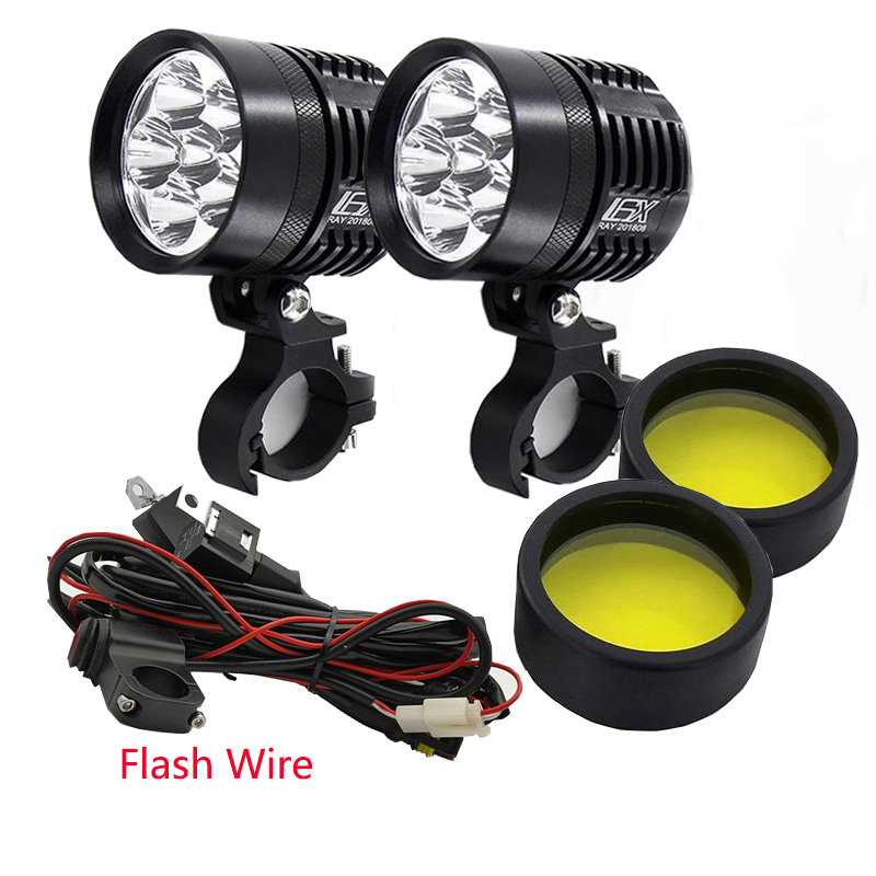 2PCS Phares LED universels L6X - Universal Motorcycle Led Headlight Projector avis et prix
