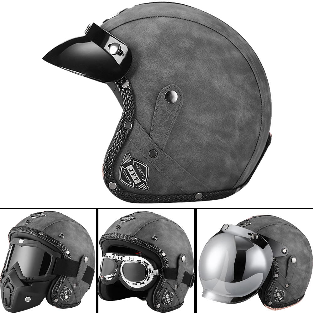 D'expériences de moto rétro à  - Vintage Open Face Retro Helmet avis et prix