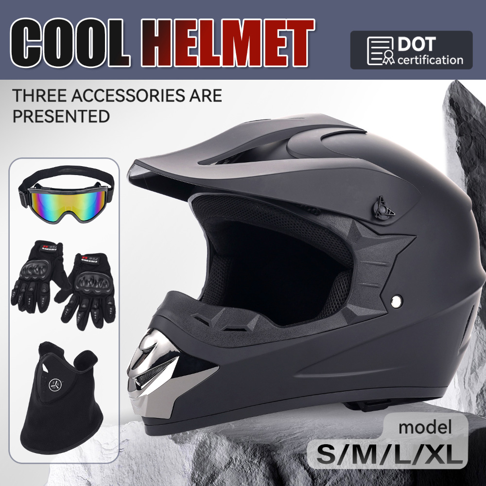Casque de moto tout-terrain, e - Off Road Motocross Helmet Goggles Set avis et prix