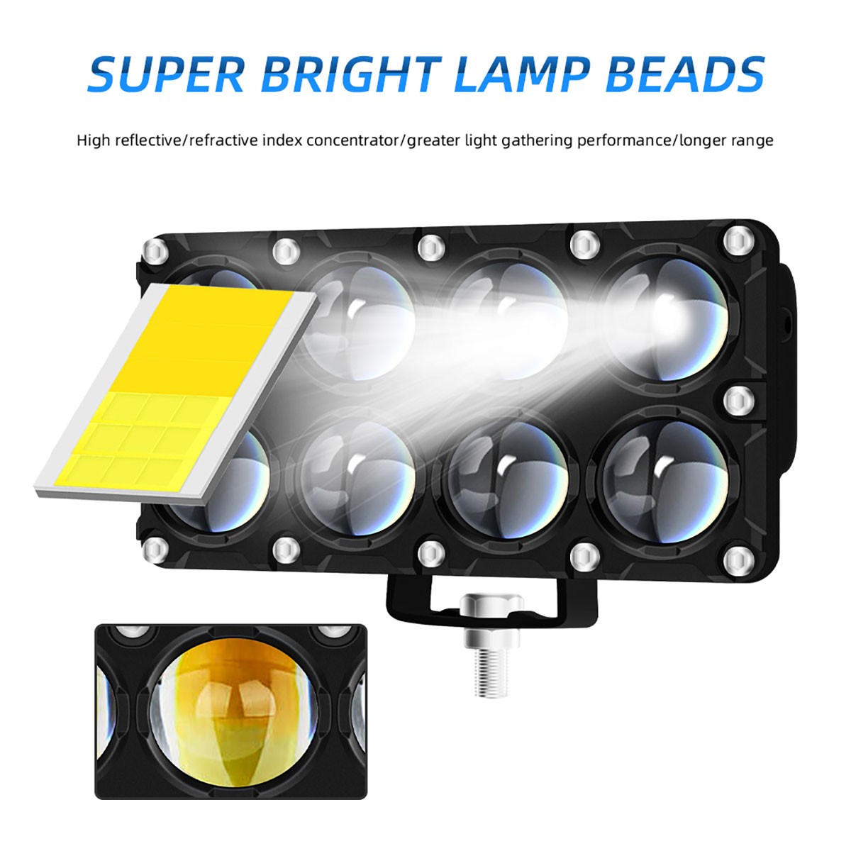 Phare auxiliaire de moto à 6/8 - Universal Motorcycle Led Headlight Projector avis et prix