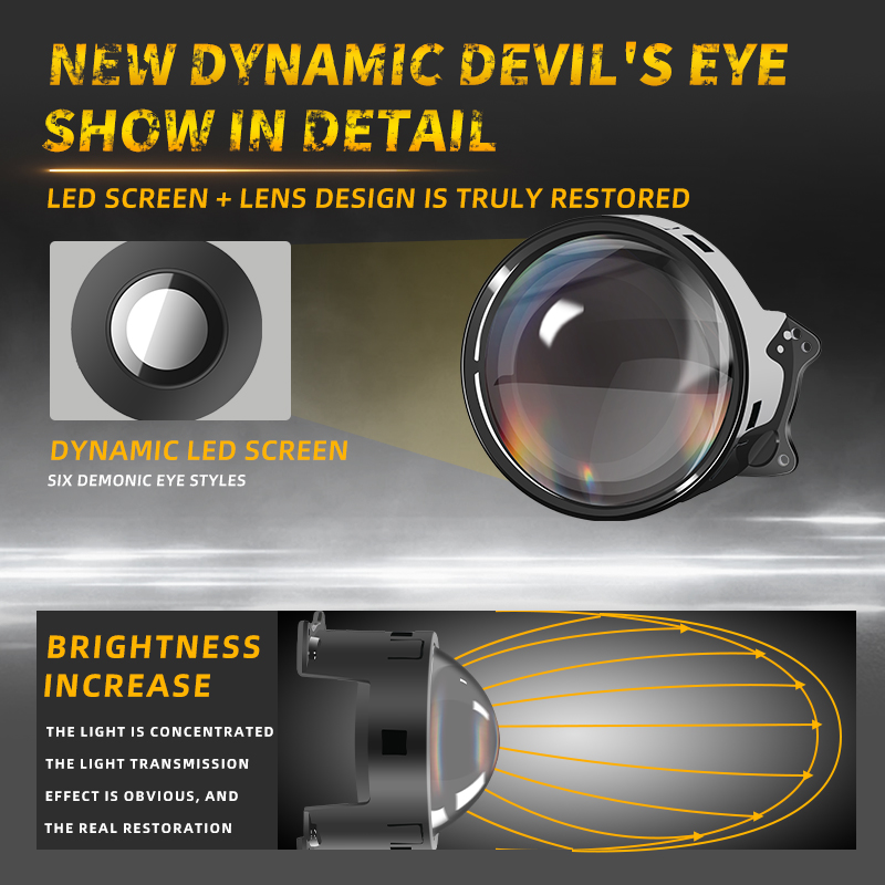 2 pièces télécommande LED oeil - Universal Motorcycle Led Headlight Projector avis et prix