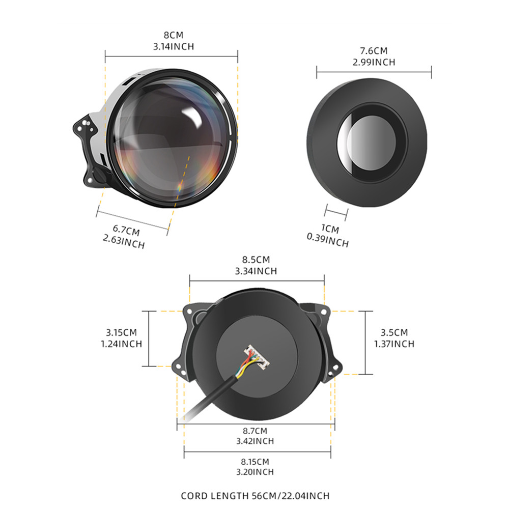 2 pièces télécommande LED oeil - Universal Motorcycle Led Headlight Projector avis et prix
