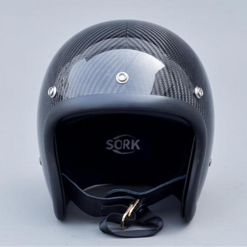 Casque ouvert vintage classiqu - Carbon Fiber Lightweight Motorcycle Helmet avis et prix