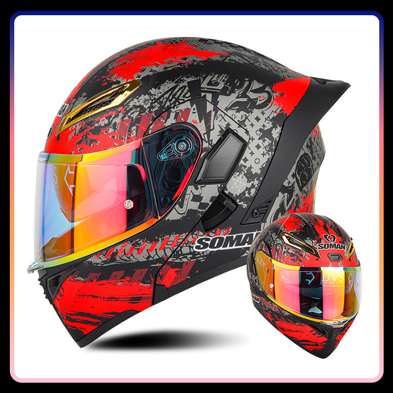 Hommes femmes casques de Moto  - Modular Flip Up Motorcycle Helmet Dot Approved avis et prix