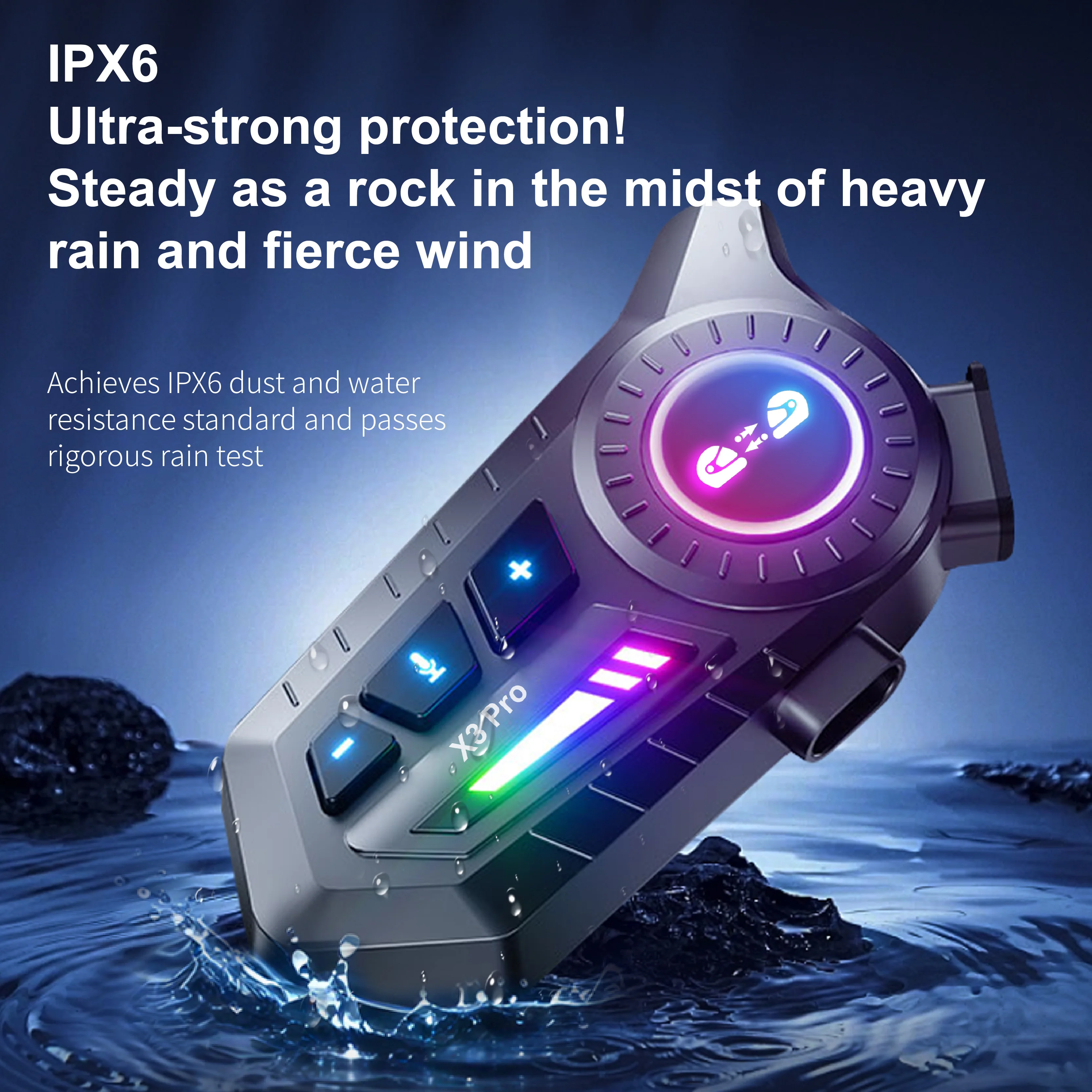 1/2 pièces X3Pro Bluetooth 6.0 - Full Face Motorcycle Helmet With Bluetooth avis et prix