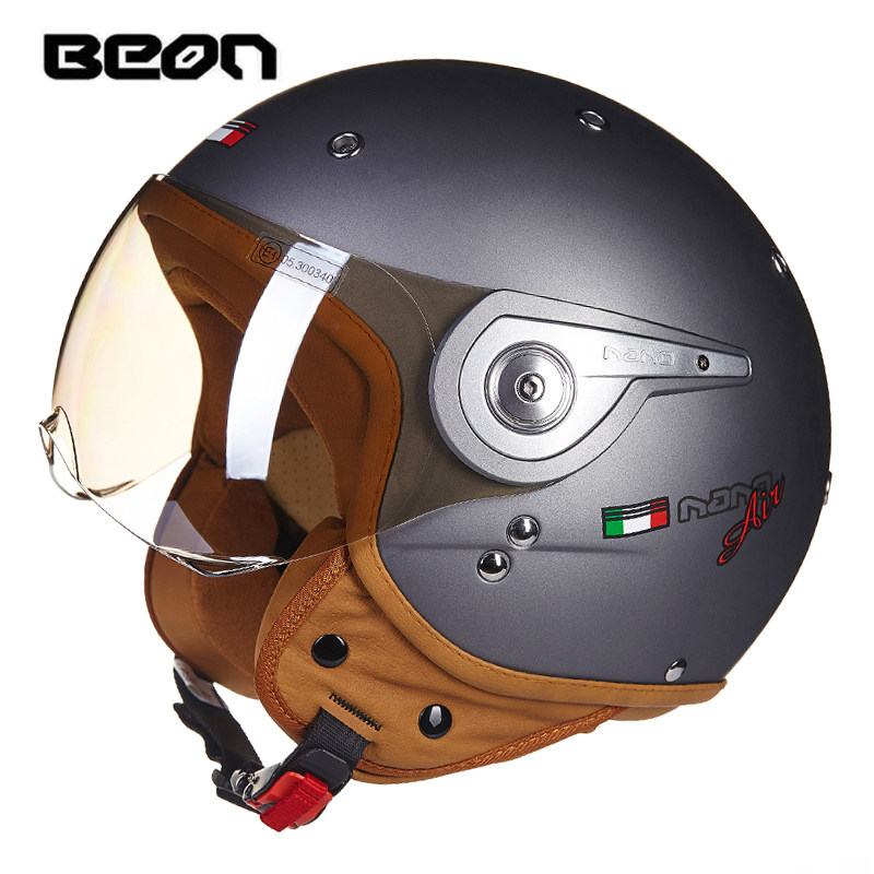BEON B-110 Casque de moto beon - Vintage Open Face Retro Helmet avis et prix
