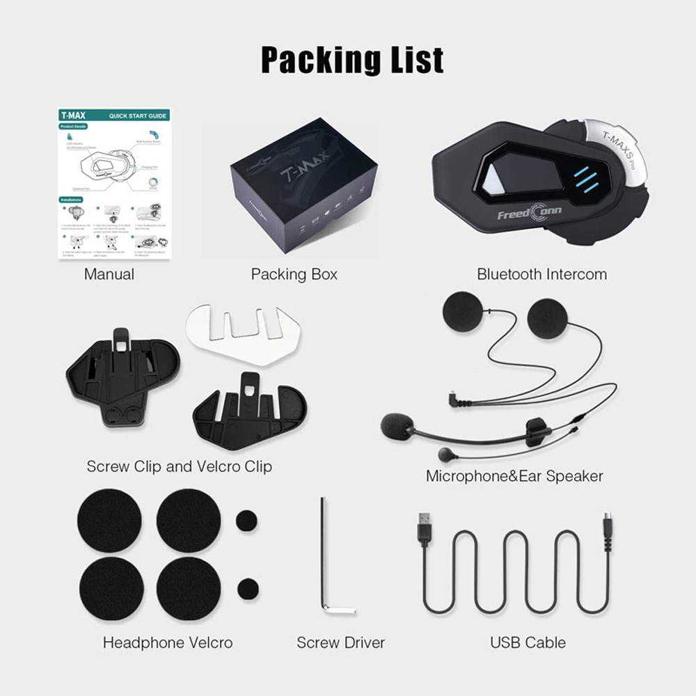Intercom Bluetooth pour casque - Universal Motorcycle Helmet Intercom Headset avis et prix