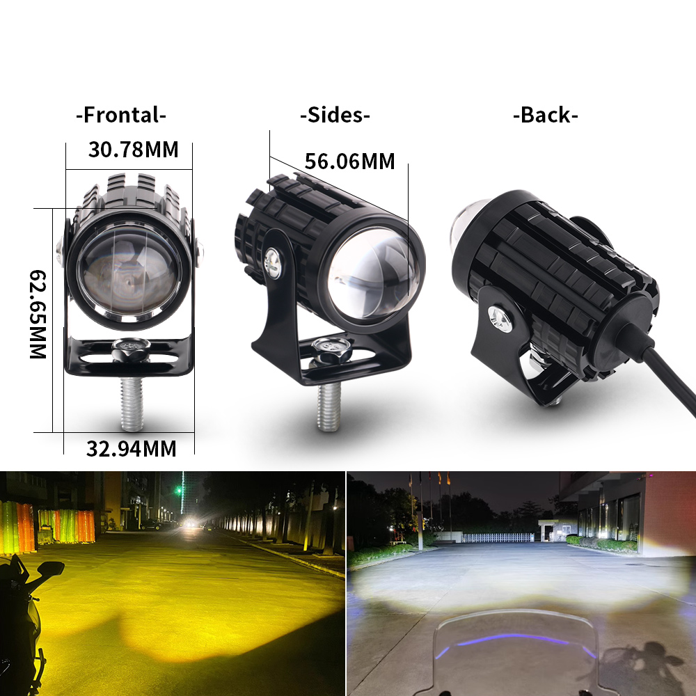 2 pièces universel moto phare  - Universal Motorcycle Led Headlight Projector avis et prix