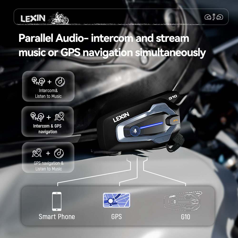 NEW-LEXIN G10 Intercom pour Ca - Universal Motorcycle Helmet Intercom Headset avis et prix