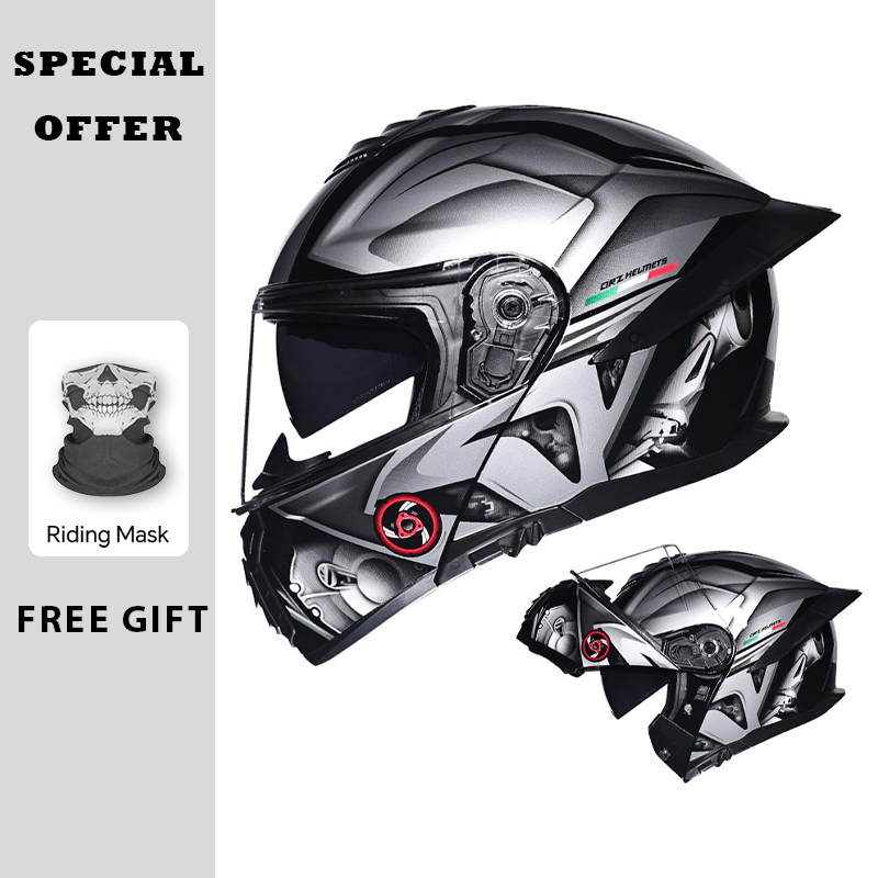 Casque de moto rabattable Doub - Dual Visor Motorcycle Racing Helmet avis et prix