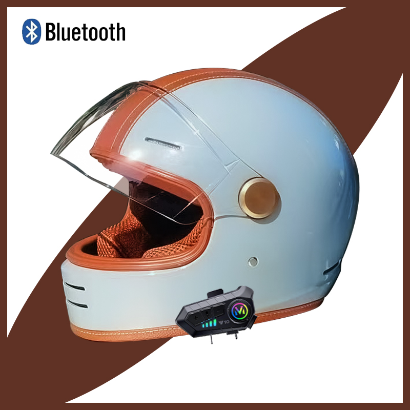 Casque de moto rétro avec cert - Vintage Open Face Retro Helmet avis et prix
