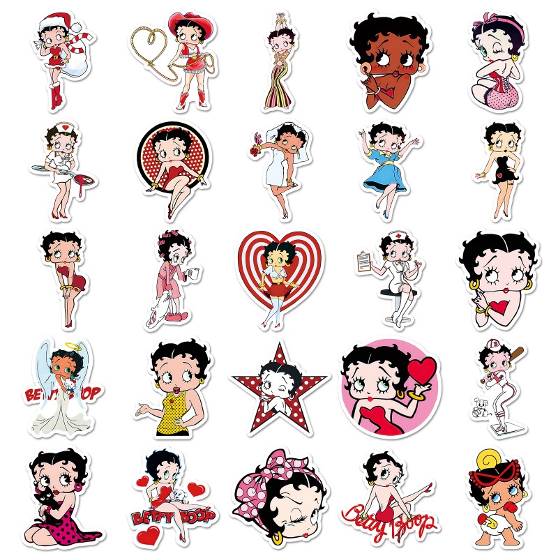 Autocollants Betty Boop 50 piè - Atv Parts avis et prix
