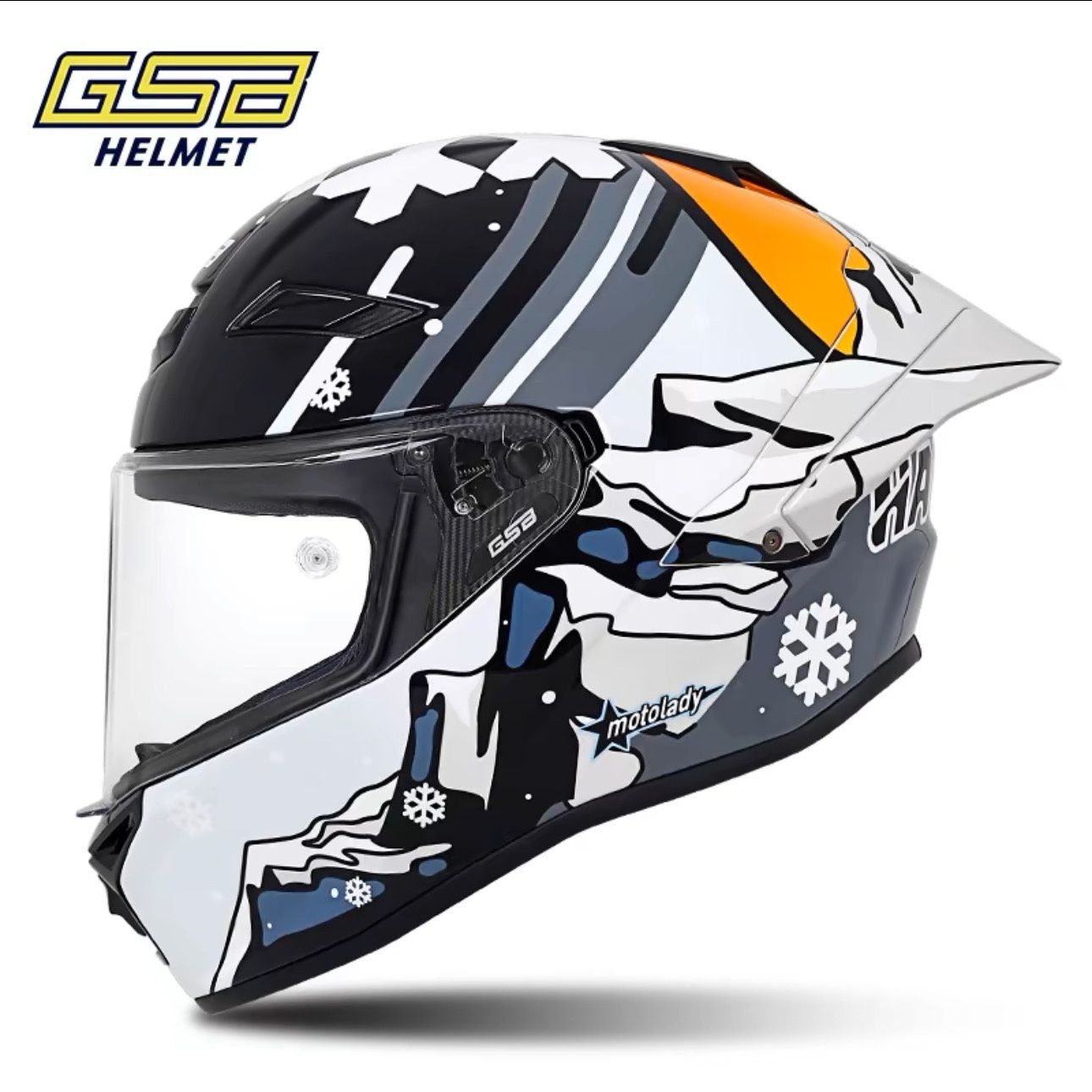 Casque en fibre de carbone GSB - Carbon Fiber Lightweight Motorcycle Helmet avis et prix