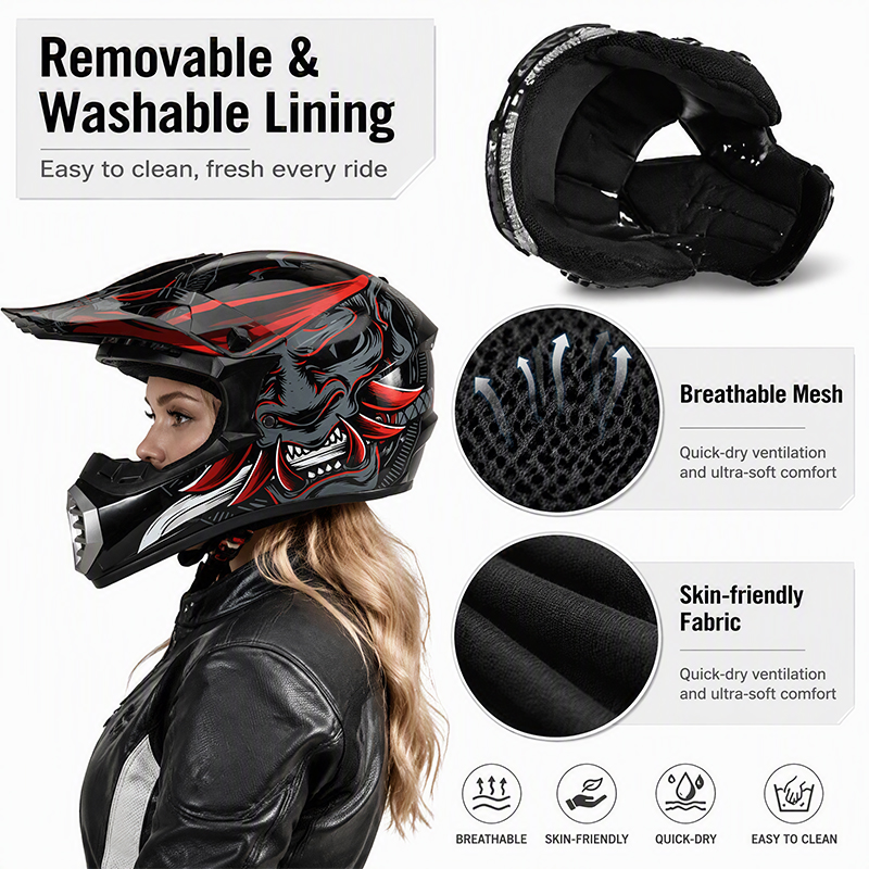 Ensemble de casque de motocros - Off Road Motocross Helmet Goggles Set avis et prix
